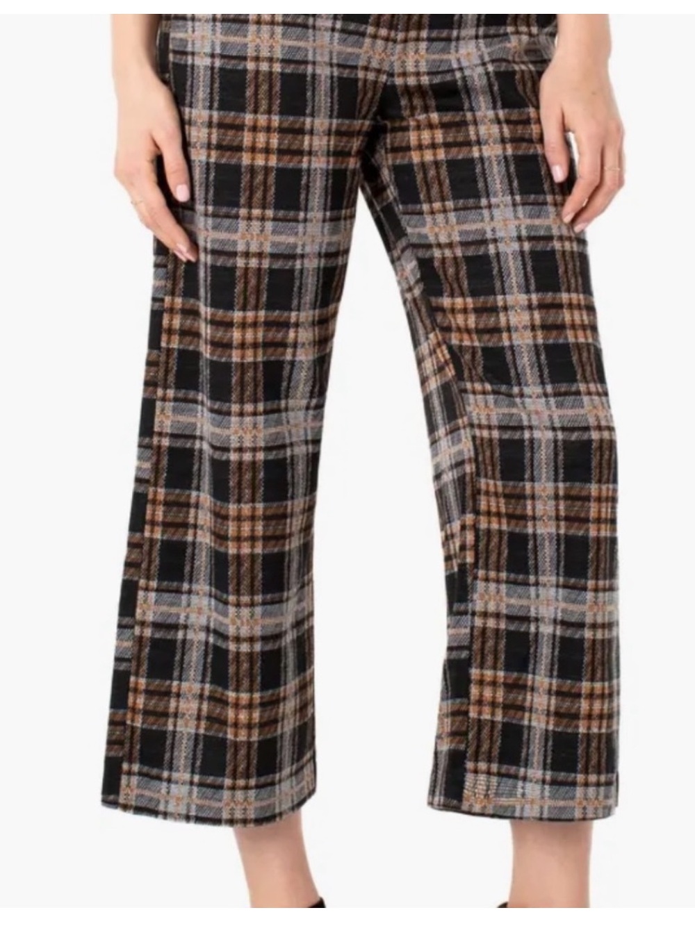 NWOT Liverpool Mabel Plaid Crop Fall Pants women size 25
